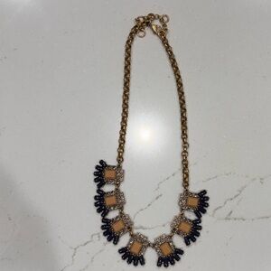 J. Crew Gold and Navy Statement Necklace